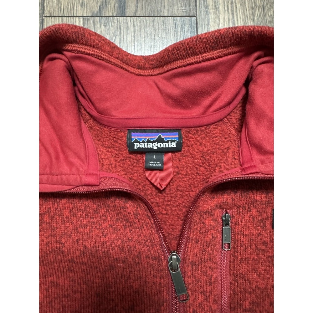 Patagonia Better Sweater 1/4 Quarter Zip Fleece Pullover Men's Size Large Red - Picture 6 of 7